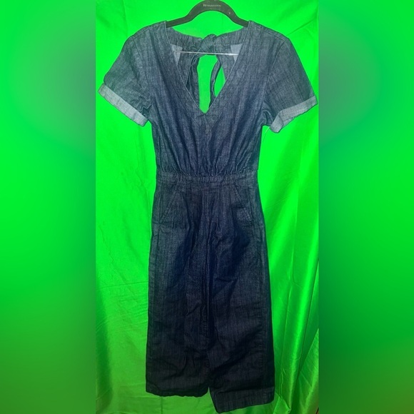 ASOS Denim Jumpsuit with Keyhole Back size 0 - Picture 1 of 7